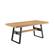 Left. Walker Edison - Industrial Metal and Wood Dining Table - Light Oak.