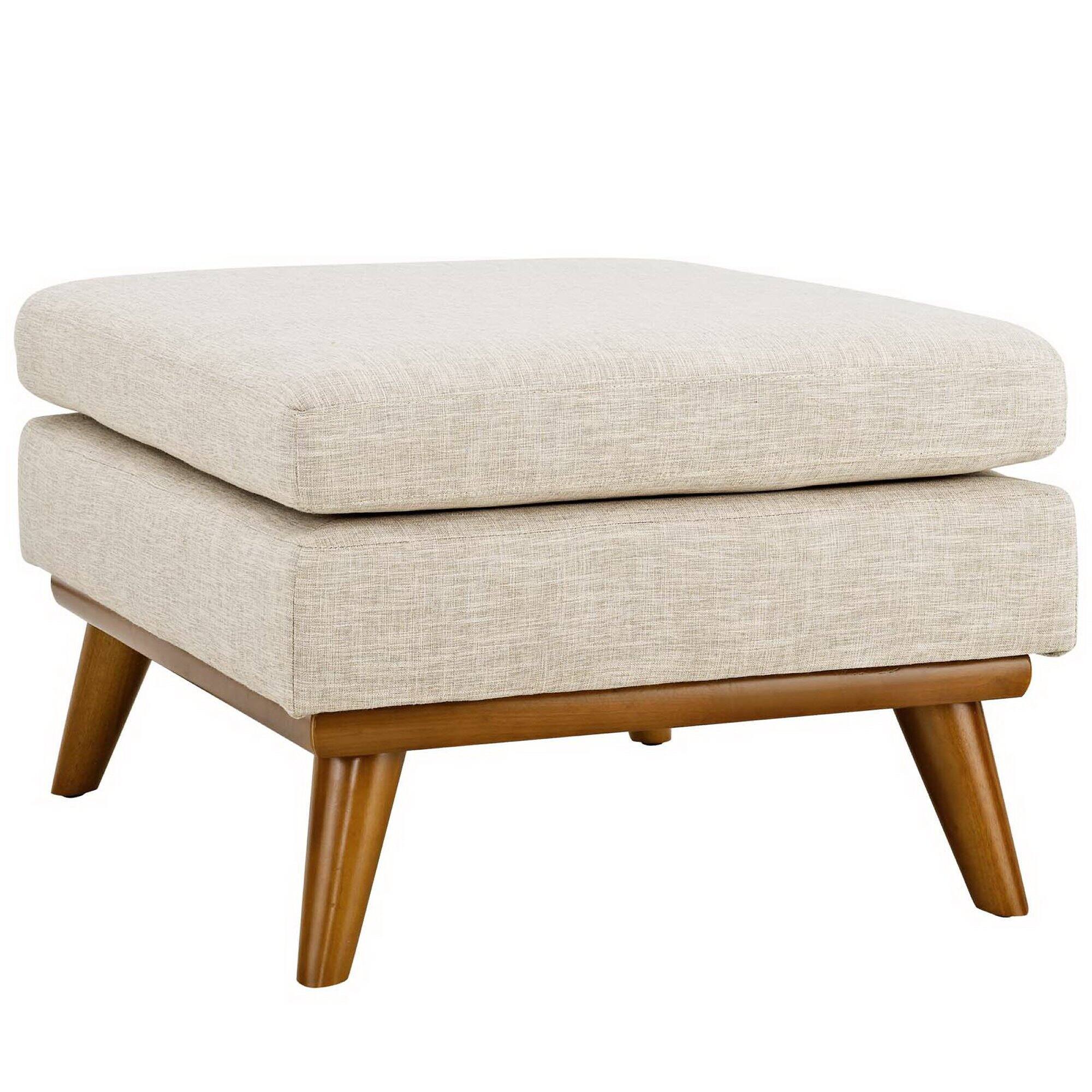 Angle. Modway - Engage Upholstered Fabric Ottoman by Modway - EEI-1797-BEI.