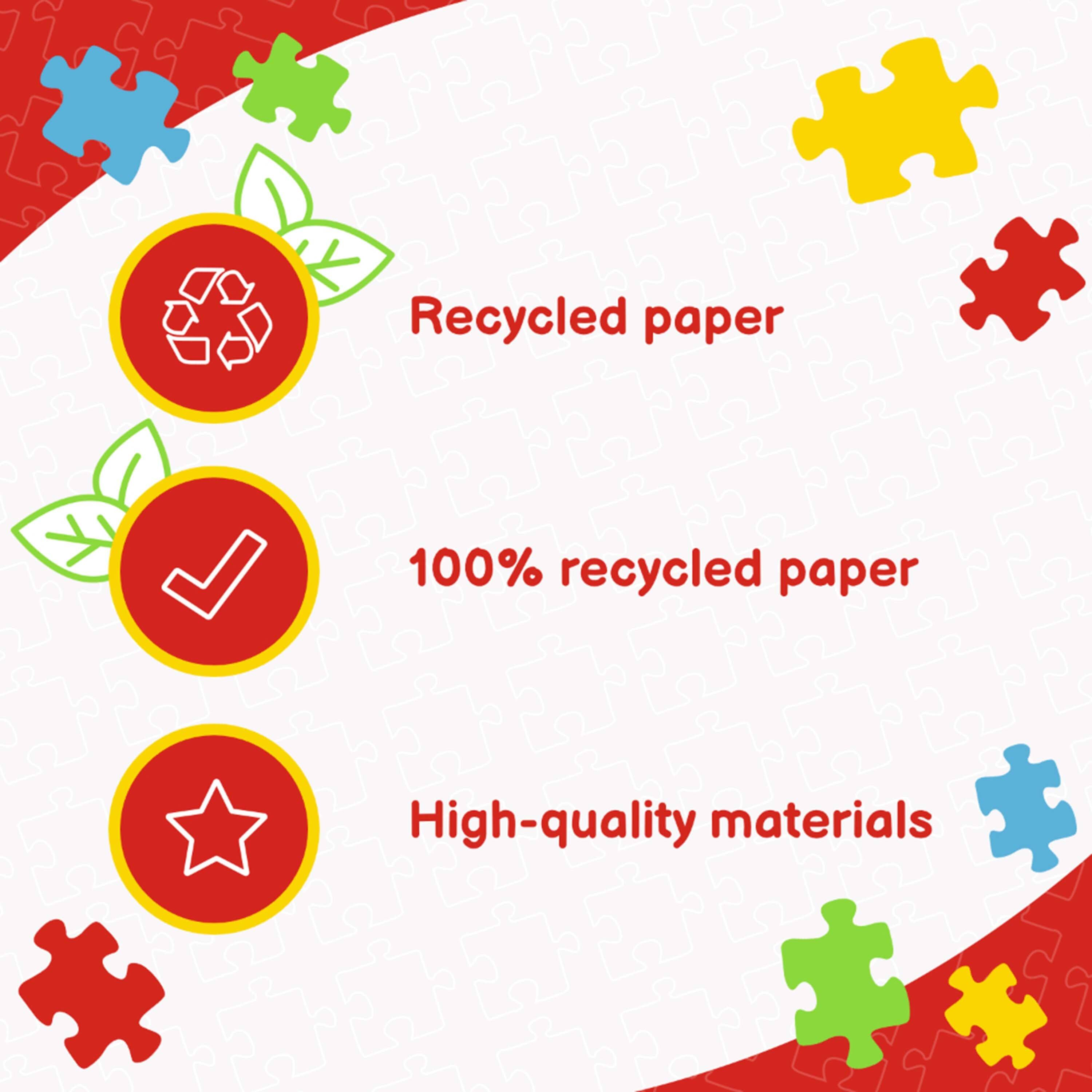 Recycled paper  
100% recycled paper  
High-quality materials
