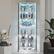 Front. Skyzoo - Skyzoo Corner Display Cabinet with RGB LED Lights, 6-Tier Curio Cabinet with glass doors for Collectibles - White.