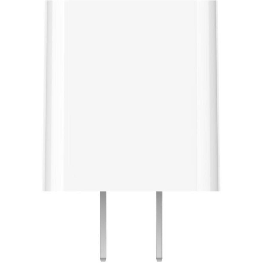 Alt View 2. 4XEM - 4XEM's 12W Wall Charger with 1 USB-A Port - White - 4XEM's 12W USB-A Charger - White - Total Power Budget 12W, Input - White.