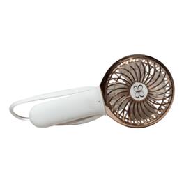 BuggyGear - 3-Speed Turbo Fan and Flashlight - White/Rose Gold