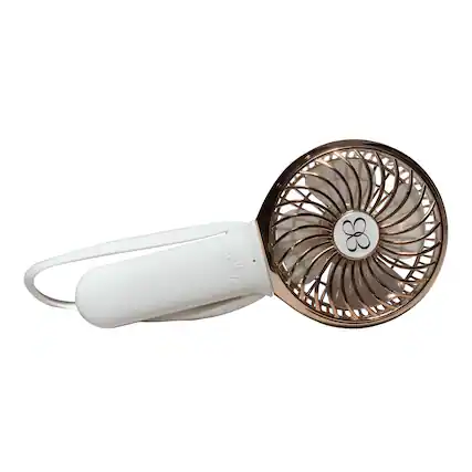 Front. BuggyGear - 3-Speed Turbo Fan and Flashlight - White/Rose Gold.