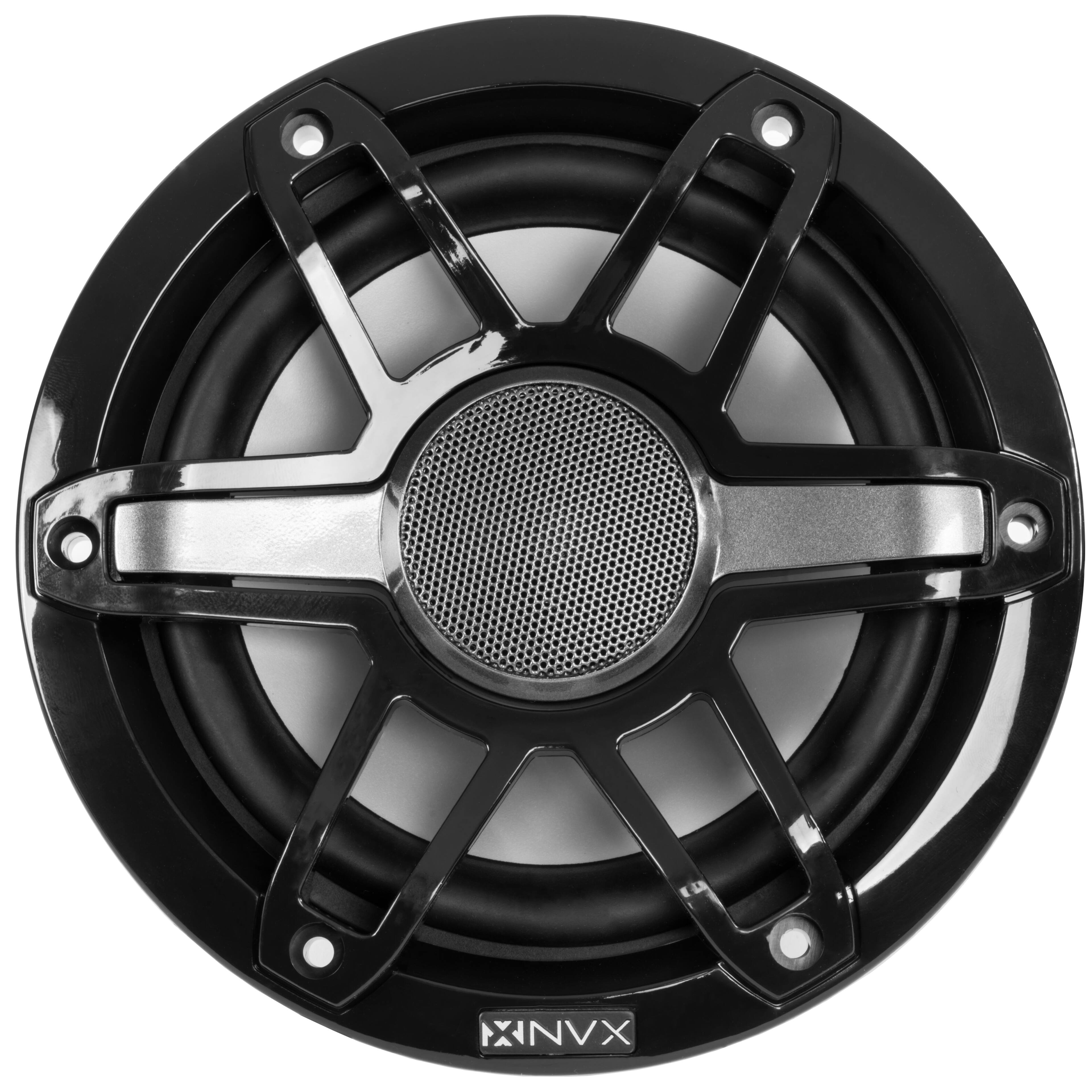 Back. NVX - MVSP65 (Includes White & Black Grill Sets) 600W Peak (200W RMS) 6.5in V-Series 2-Way Marine Speakers.