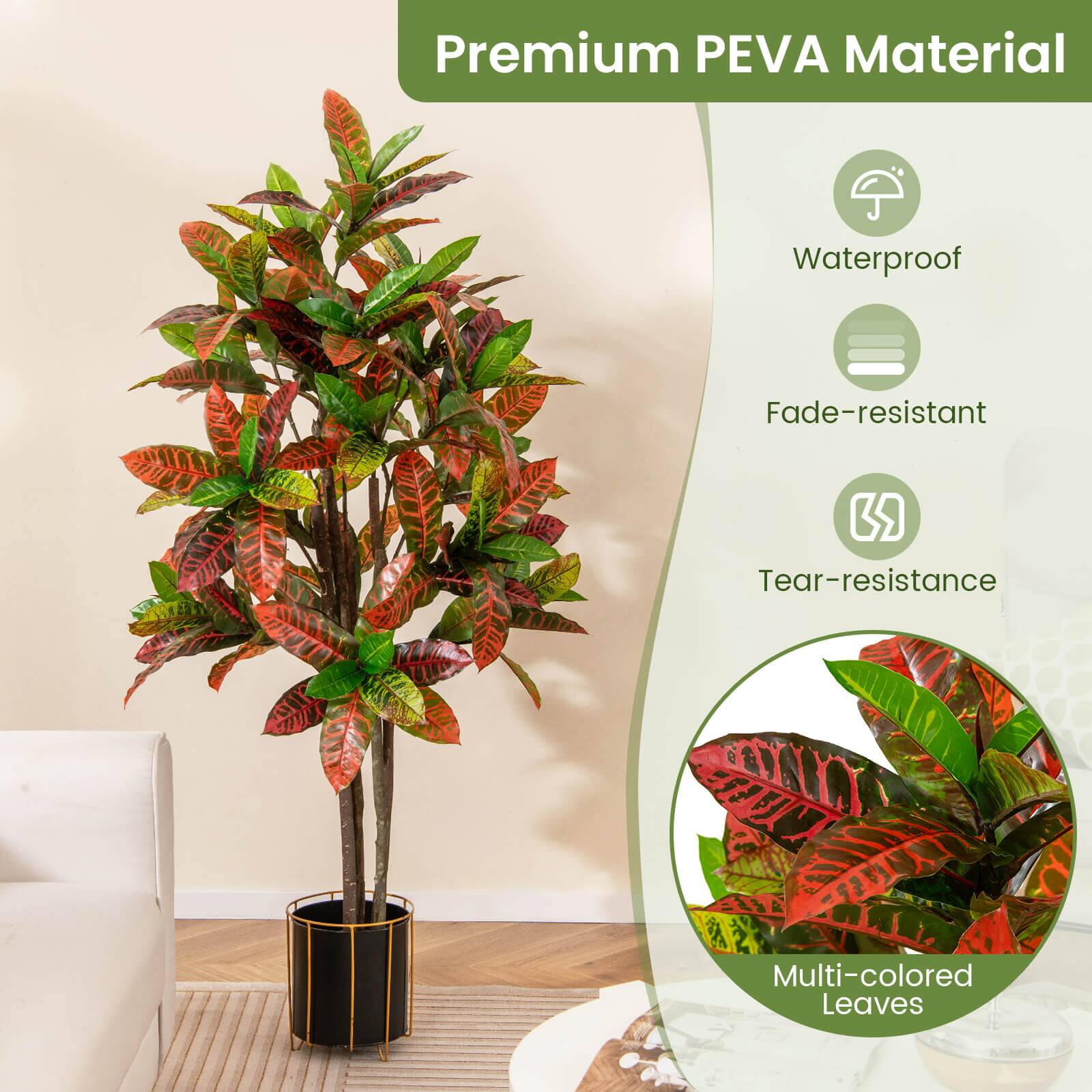 Premium PEVA Material  
Waterproof  
Fade-resistant  
Tear-resistance  
Multi-colored Leaves