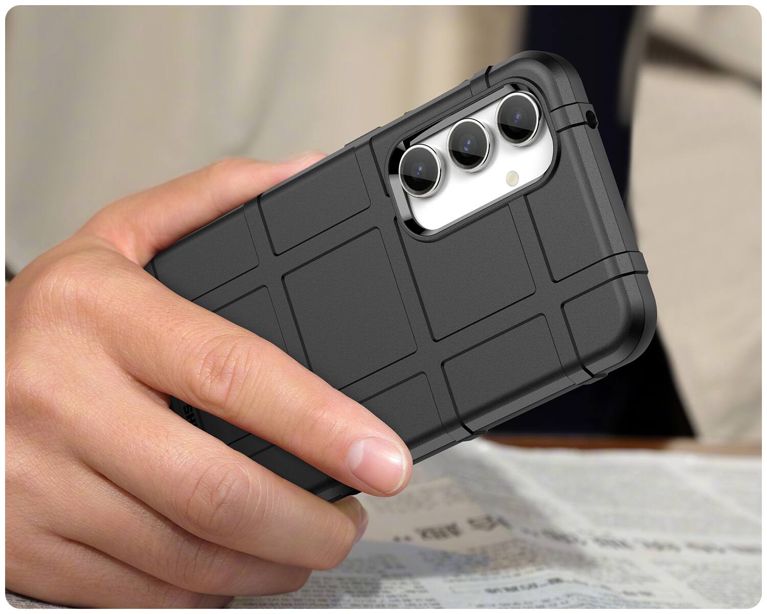 Alt View 5. Nakedcellphone - Special Ops Case for Samsung Galaxy S23 FE Phone - Black.