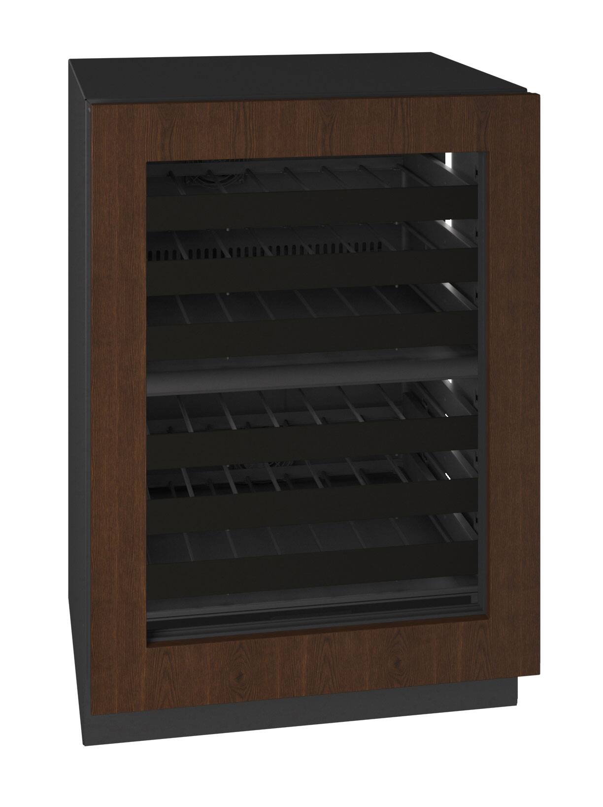 Angle. U-Line - U-Line 24"W. 4.9 Cu.Ft. Built-In Dual-Zone Wine Refrigerator-Panel Ready Frame/Glass - Integrated Frame.