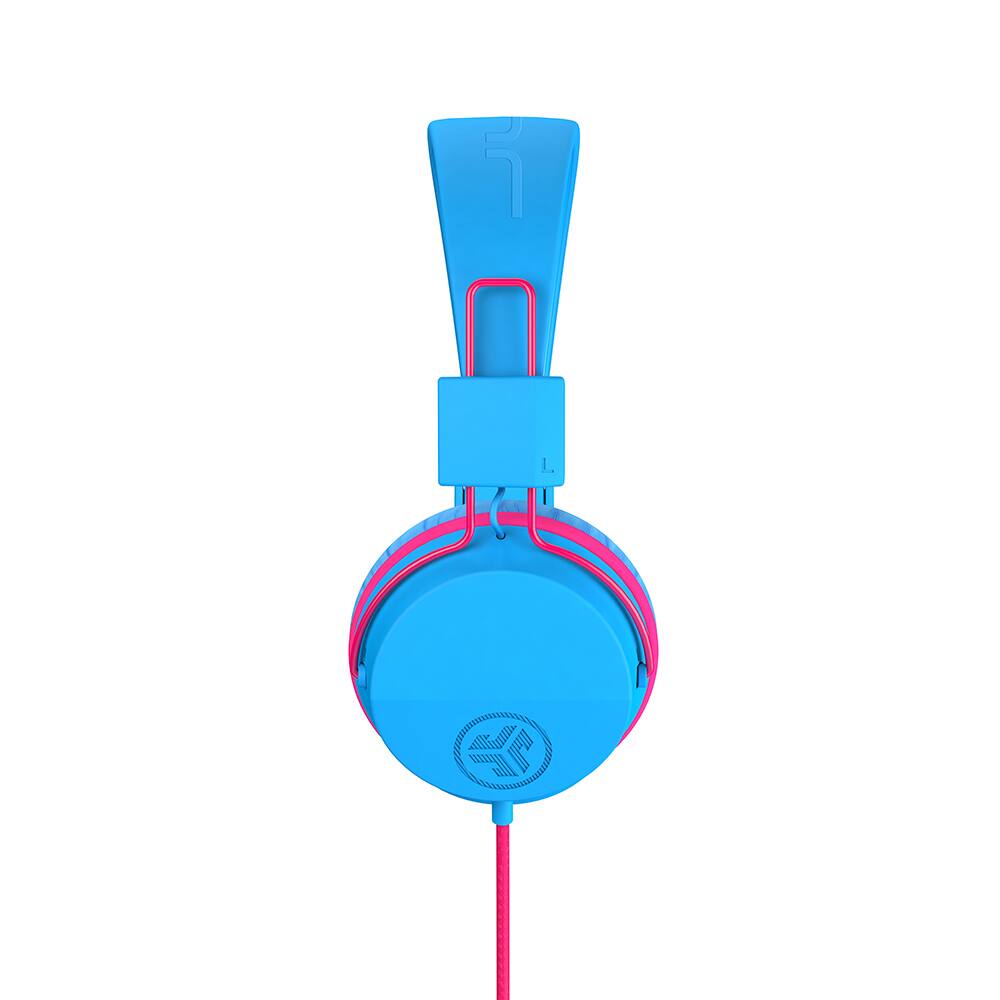 Angle. JLab - JBuddies Studio On-Ear Kids Wired Headphones - Blue/Pink.
