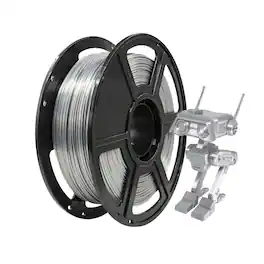 Flashforge - PLA Silk Silver 1kg, 3D Printer Filament, 1.75mm Diameter, 1kg (2.2 lbs) Spool, ±0.02mm Accuracy