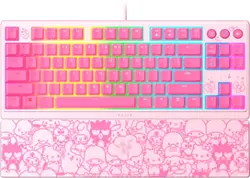 Razer - Ornata V3 TKL Wired Mecha-Membrane Gaming Keyboard with Chroma RGB Backlighting - Hello Kitty Edition - Pink - Front_Zoom