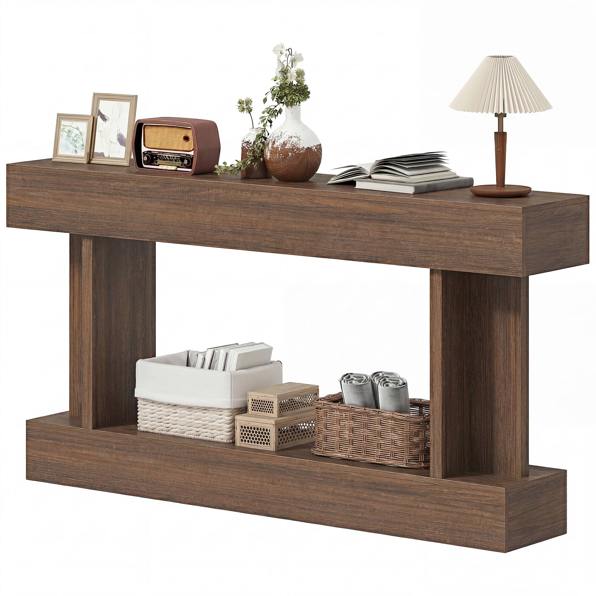 Homcom - Inch Long Console Table - Brown