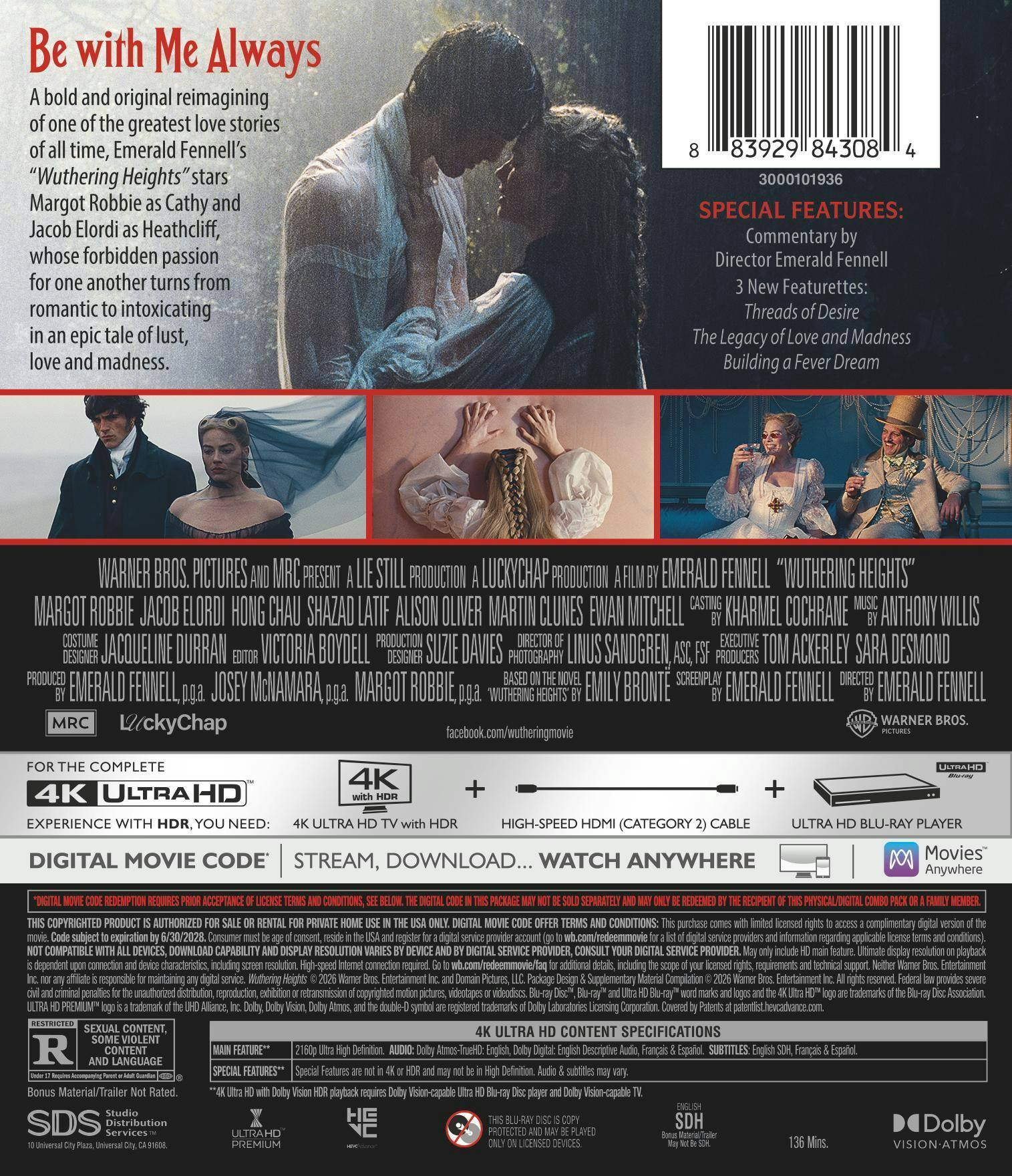 Back. Wuthering Heights   - 4K Blu-Ray.