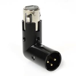 Lyxpro - XLR Angle Adapter, Male & Female 90 Degree XLR Elbow with 4 Different Angles - Black