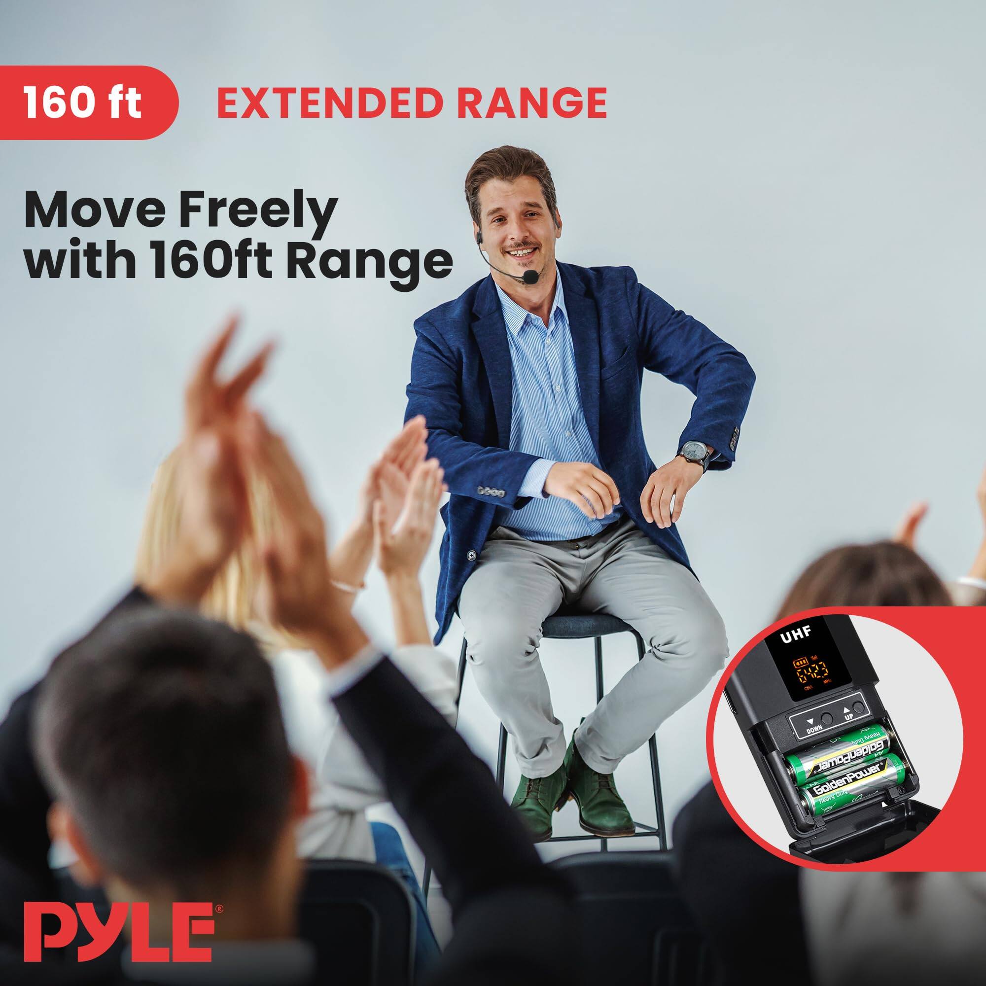 160 ft EXTENDED RANGE  
Move Freely with 160ft Range  

5000 UHF  
1 8423 0 - - 5 A 2  

GoldenPower Power Guide  

PYLE