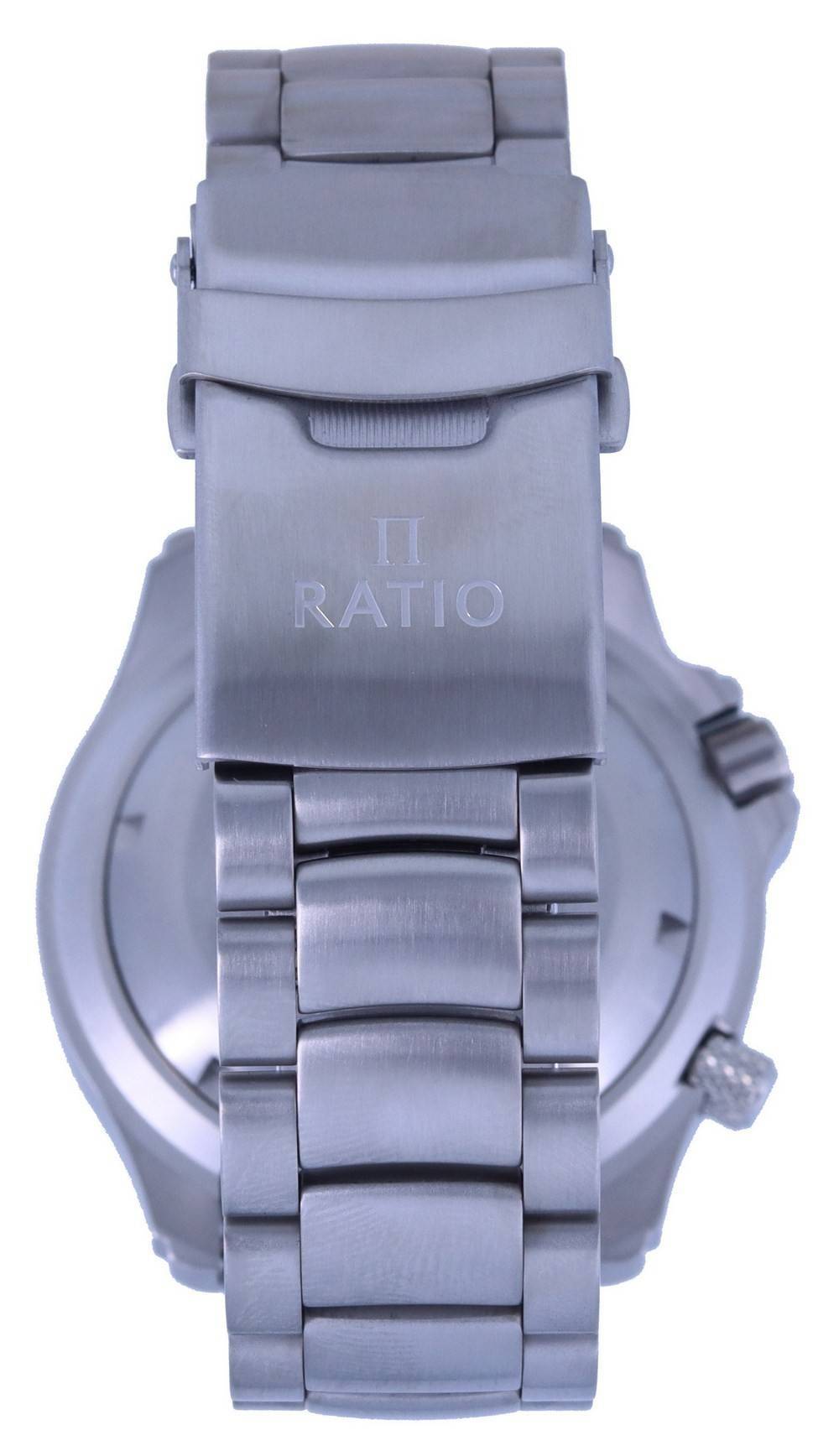 Back. RATIO - FreeDiver Helium Safe 1000M Black Dial Stainless Steel Automatic 1066KE26-33VA-BLK Men's Watch - Black.