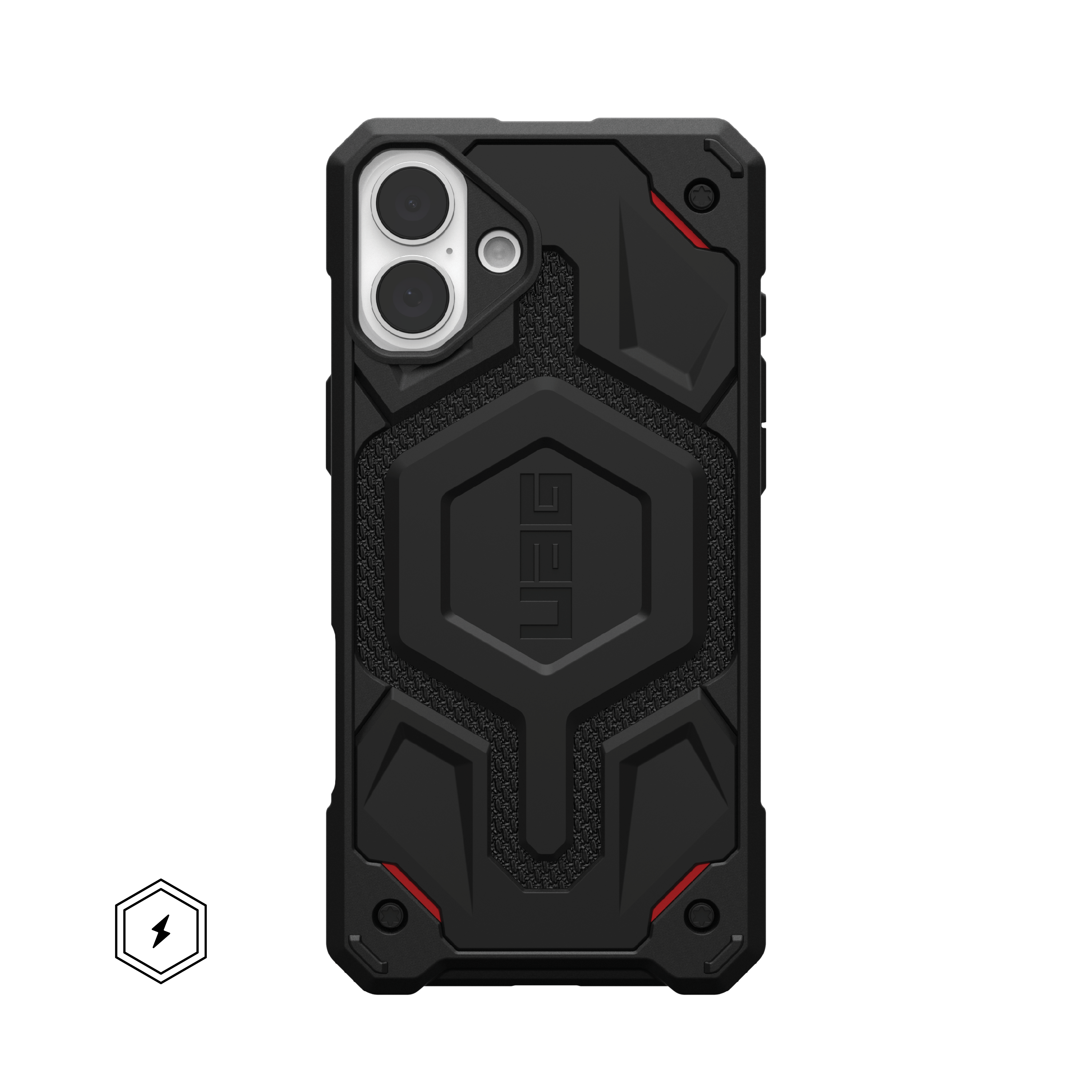 UAG - Monarch Pro Series Case with Magsafe for Apple iPhone 16 Plus - Kevlar Black - Front_Zoom