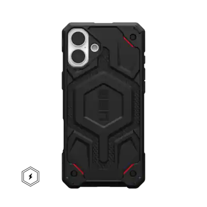 Front. UAG - Monarch Pro Series Case with Magsafe for Apple iPhone 16 Plus - Kevlar Black.