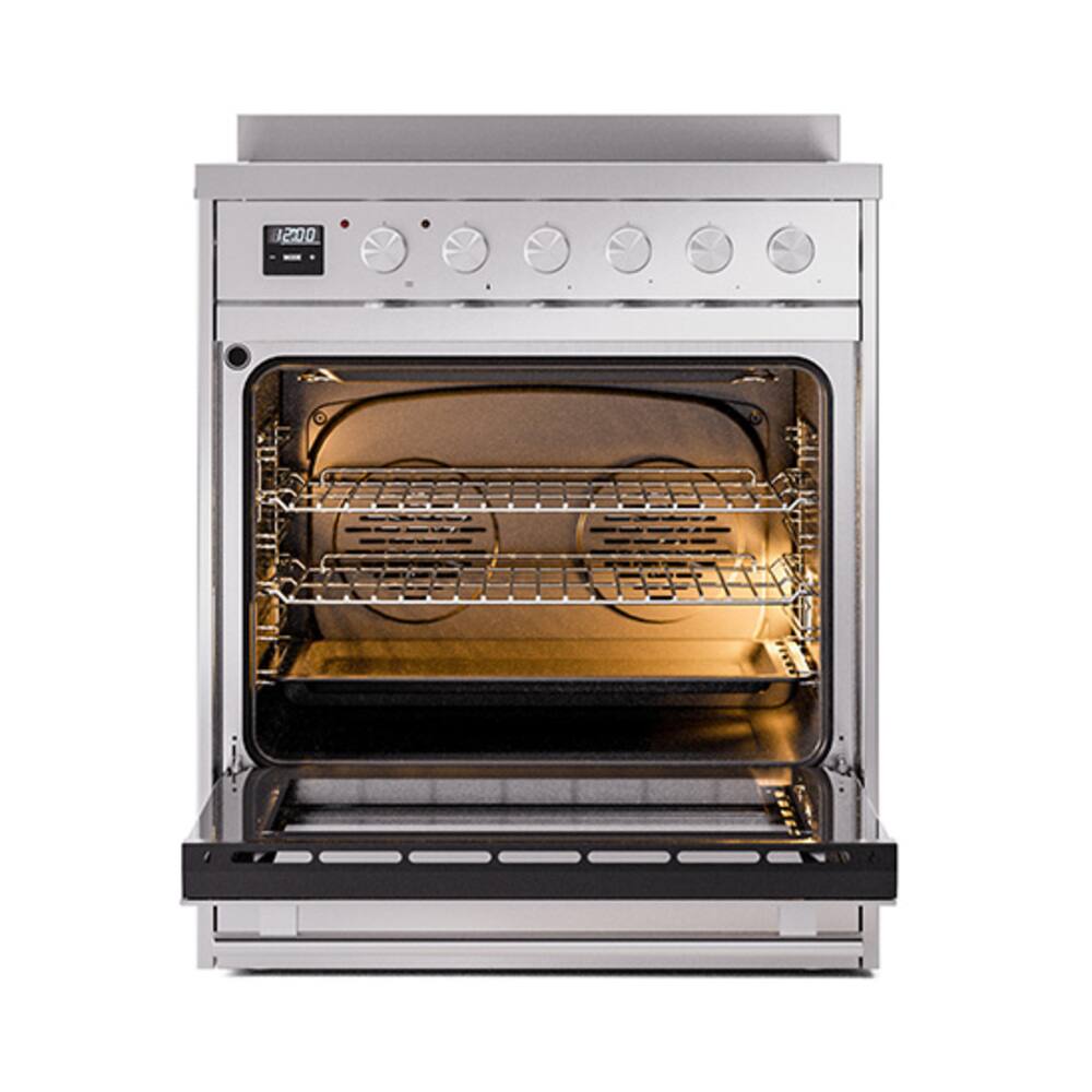 Alt View 1. ILVE - ILVE Professional Plus II Series 30 in. Induction Range with 4 Induction Elements (Satin Trim) - Stainless Steel.