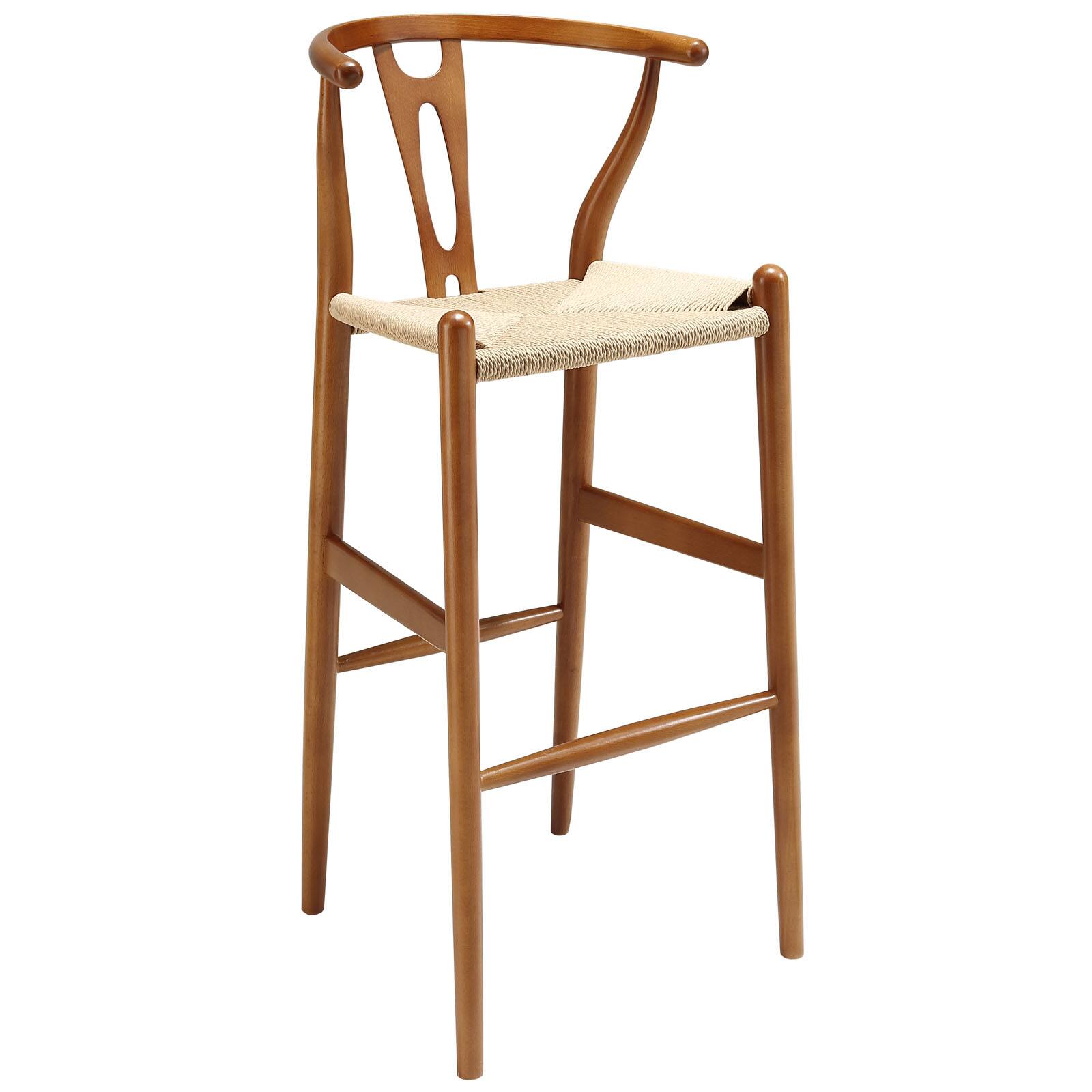 Angle. Modway - Amish Wood Bar Stool by Modway - Walnut.