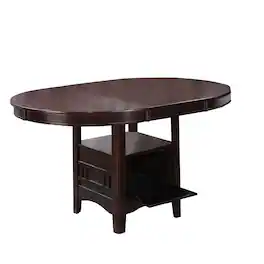 Manhattan Lane - Wooden Dining Table With Storage Compartment - Brown