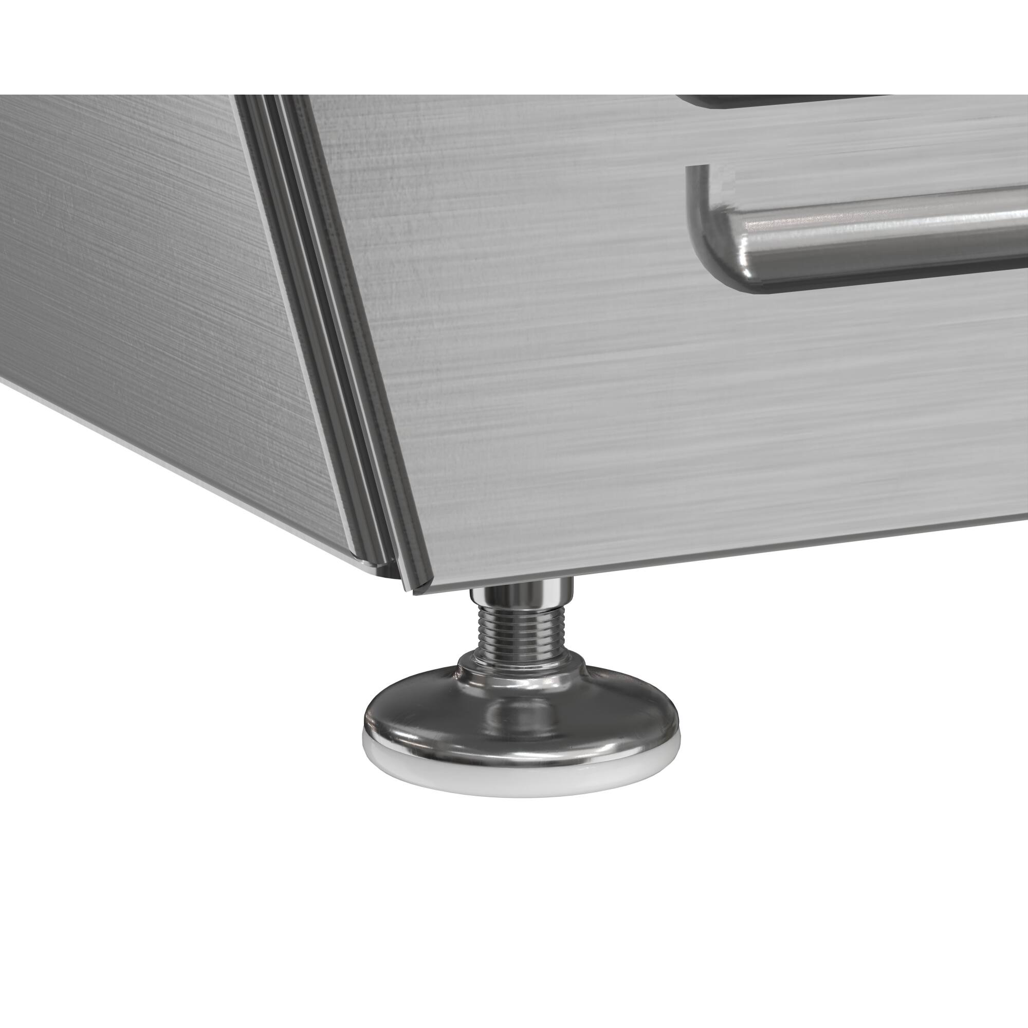 Alt View 9. Koolmore - 39 in. 5-Pan Countertop Ice Cream Display Freezer with Curved Glass Top in Stainless-Steel (KM-CGDR-5P) - Stainless-Steel and Black.