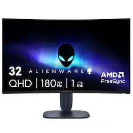 Alienware - AW3225DM 32" VA LED Curved QHD 180Hz 1ms FreeSync Gaming Monitor with HDR (HDMI, DisplayPort) - Interstellar Indigo