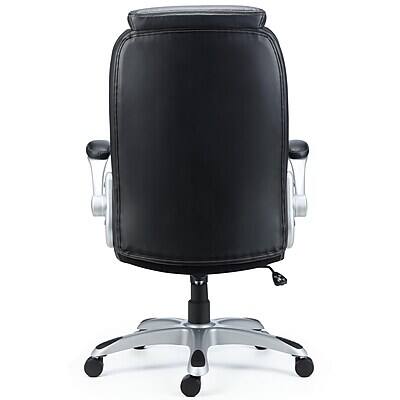 Alt View 3. Staples - Staples Sorina Ergonomic Bonded Leather Swivel Executive Chair, Black (58262) - Black.