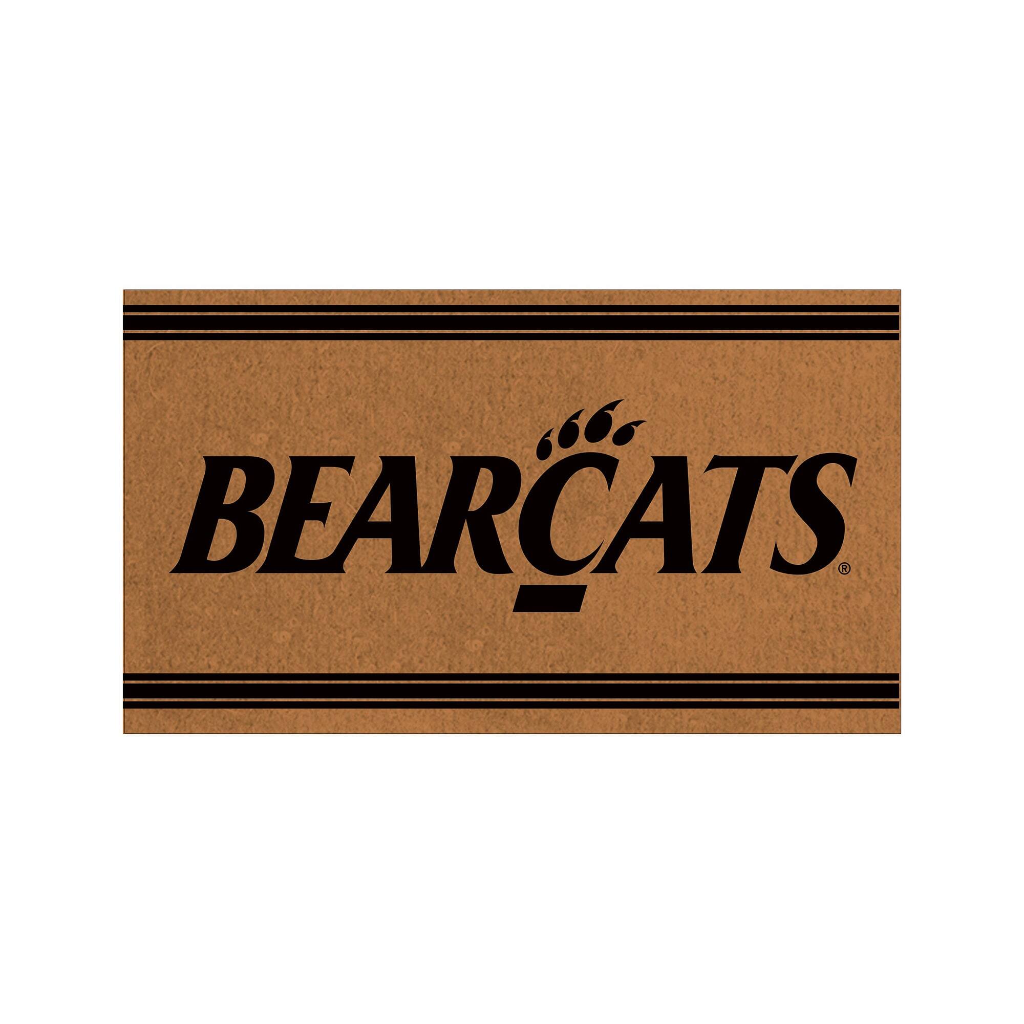 Front. Evergreen Enterprises - Cincinnati Bearcats 28" x 16" Primary Logo Outdoor Coir Entryway Mat - Multicolor.