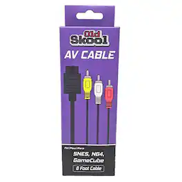 Old Skool - AV Cable for SNES, N64, GameCube - Black