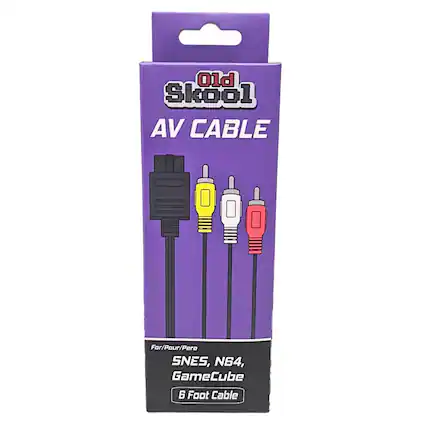 Old Skool AV CABLE
For/Pour/Para SNES, N64, GameCube 6 Foot Cable