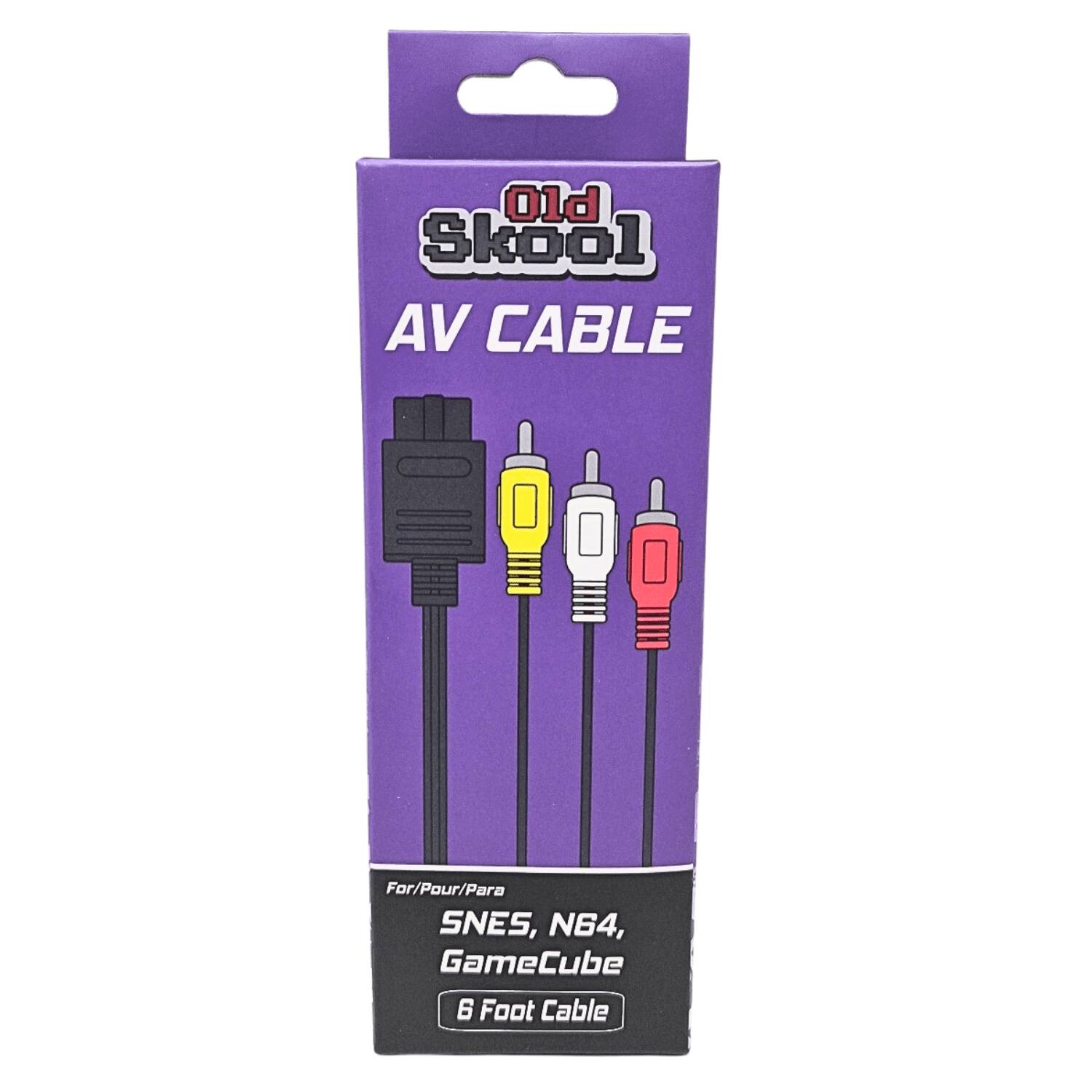 Old Skool AV CABLE  
For/Pour/Para SNES, N64, GameCube 6 Foot Cable