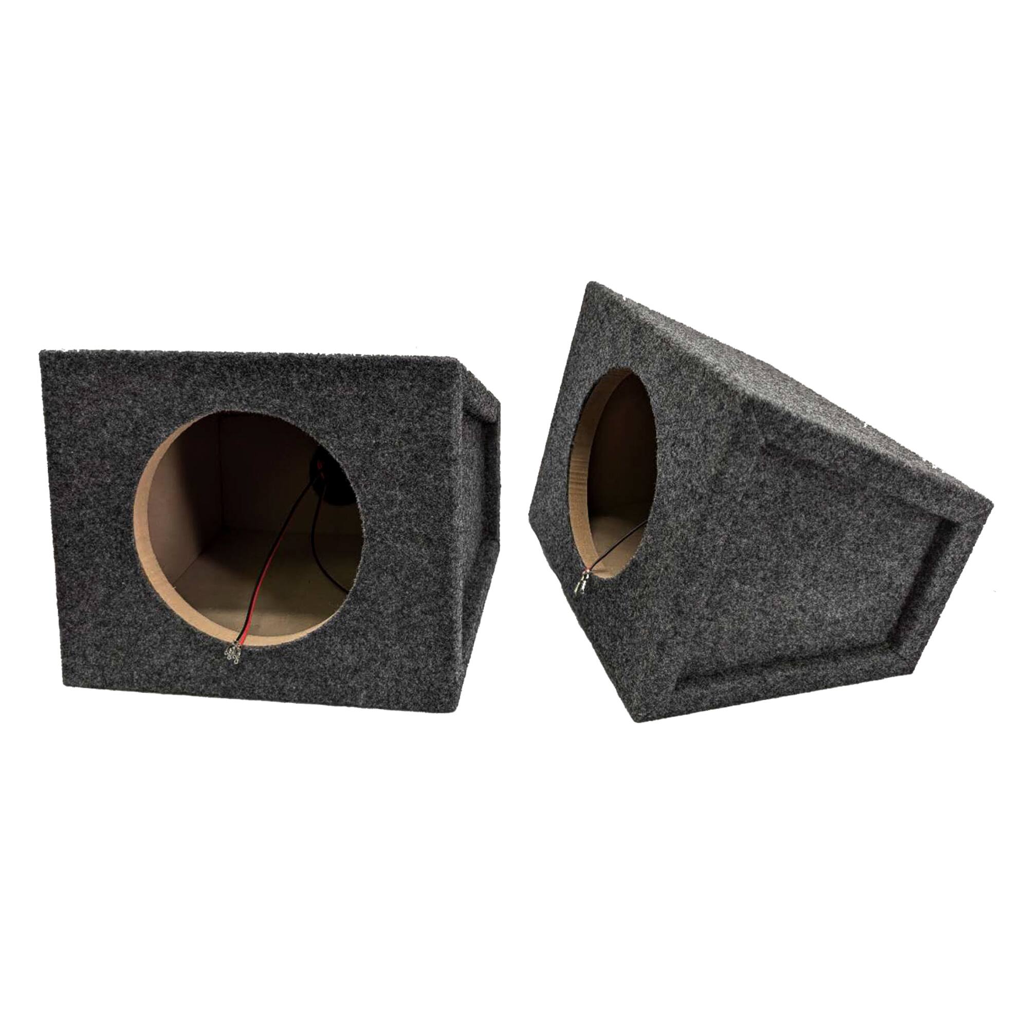 Alt View 1. SDX Audio - 6.5" Speaker Enclosure Pair w Internally Pre-Wired Fast-On Terminal - Black.