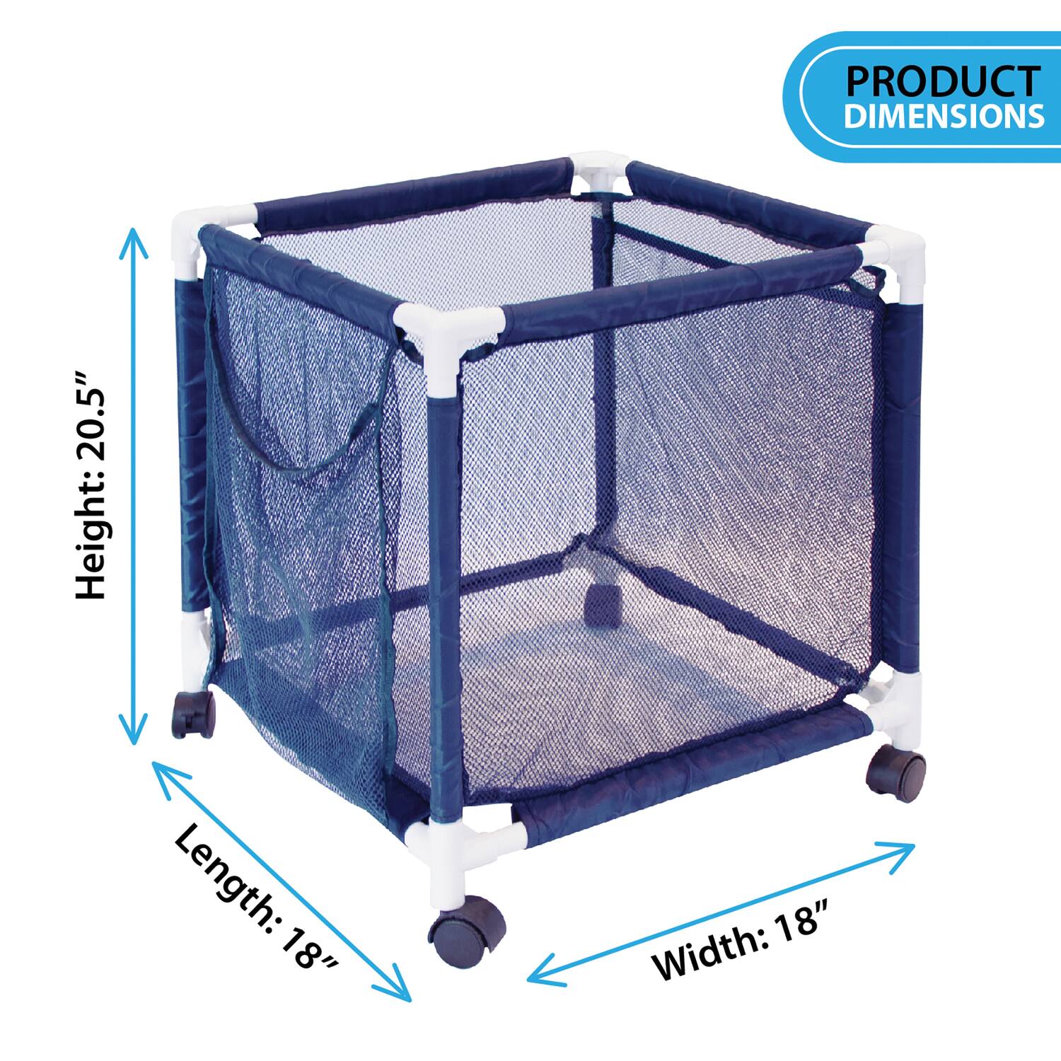 PRODUCT DIMENSIONS  
Height: 20.5"  
Length: 18"  
Width: 18"