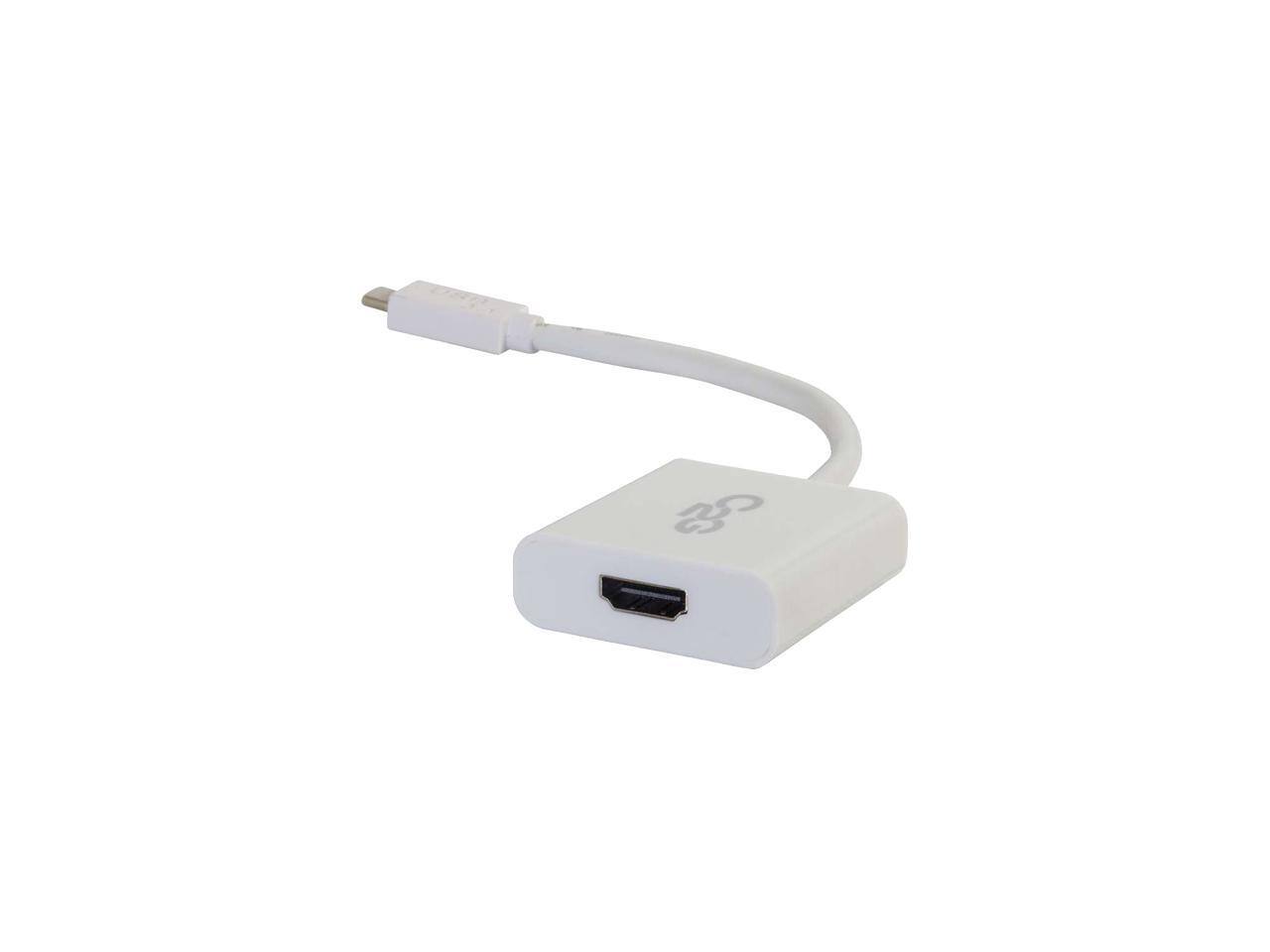 Alt View 2. Cables to Go - C2G 29475 USB-C to HDMI Adapter - White - Audio/Video for HDTV, Projector.