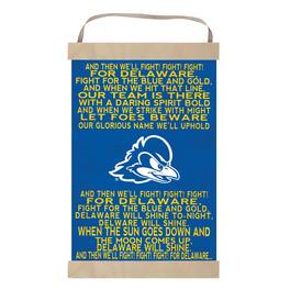 Jardine - Delaware Fightin' Hens 12'' x 20'' Fight Song Banner Sign - Blue