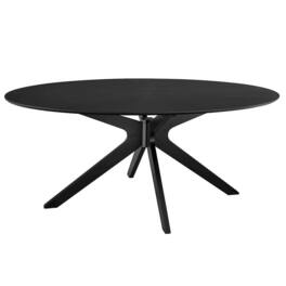 Modway - Crossroads 71" Oval Wood Dining Table - Black