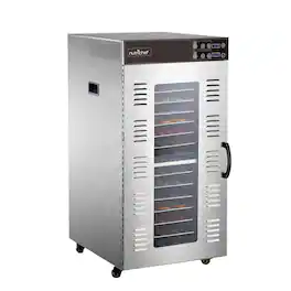 NutriChef - 2000-Watt Commercial Food Dehydrator, 20 Trays, 167°F Dryer for Jerky & Fruit (NCFD20S) - Stainless Steel