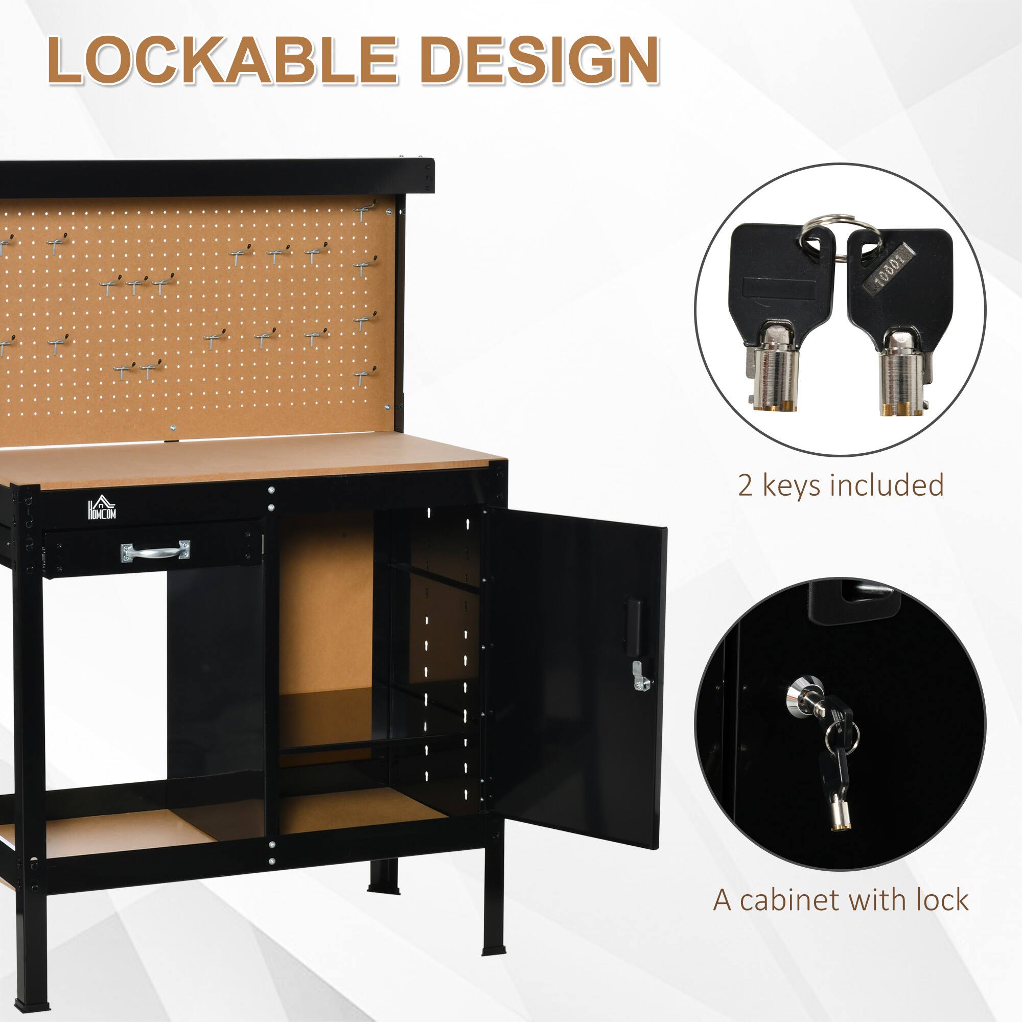LOCKABLE DESIGN

2 keys included

A cabinet with lock