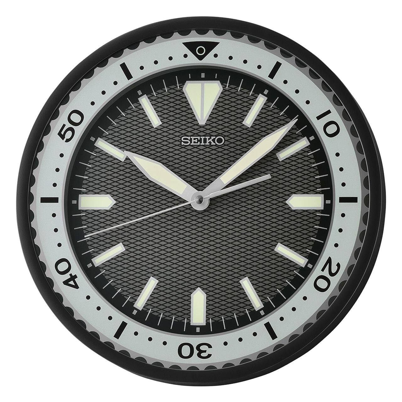 Front. Seiko - Seiko "Watch Face" Classic Wall Clock - Silver - Silver.