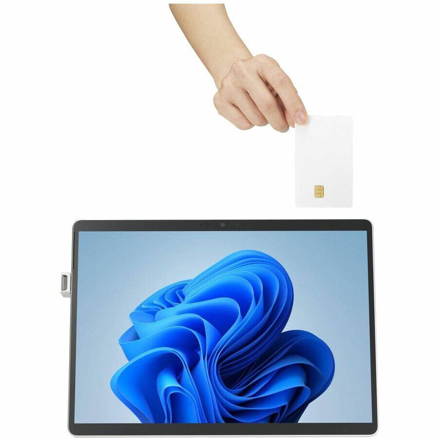 Alt View 5. Kensington - Kensington Smart Card (CAC) Reader Adapter for Surface Pro 9 with Intel - USB Type C - Rugged - Platinum - TAA Compliant - Platinum.