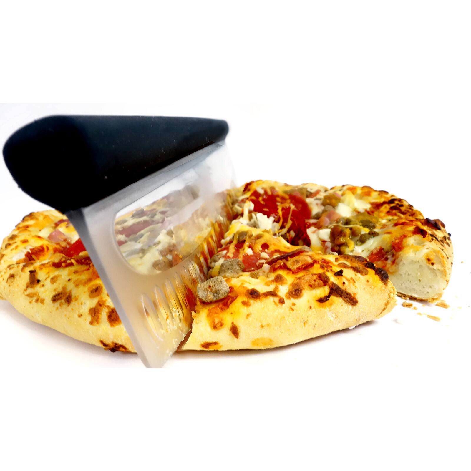 Alt View 2. Norpro - Grip EZ Multi Use Rocking Pizza Cuttler with Scallops - Black.