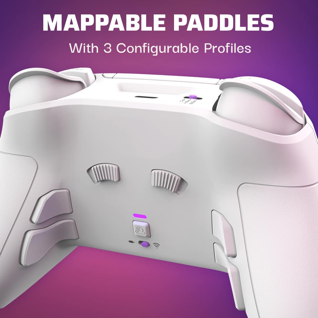 Mappable Paddles with 3 Configurable Profiles.
