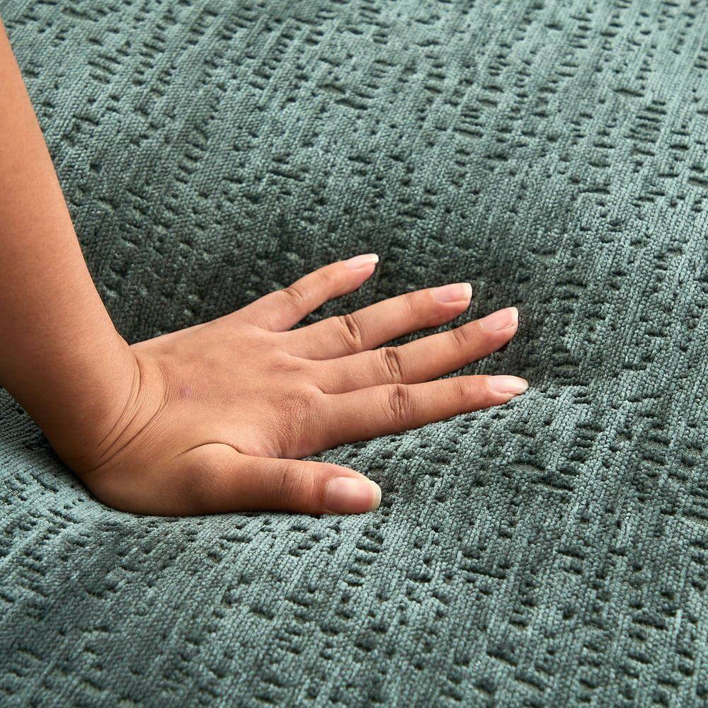 Alt View 4. Resenkos - 55"L Chenille Single Sofa, Fluffy Modern Sleeper Chair for Living Room & Bedroom, No Assembly, Green - Green.