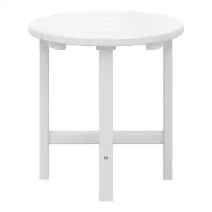 Front. WestinTrends - WestinTrends Dylan Adirondack Round Outdoor Side Table - White.