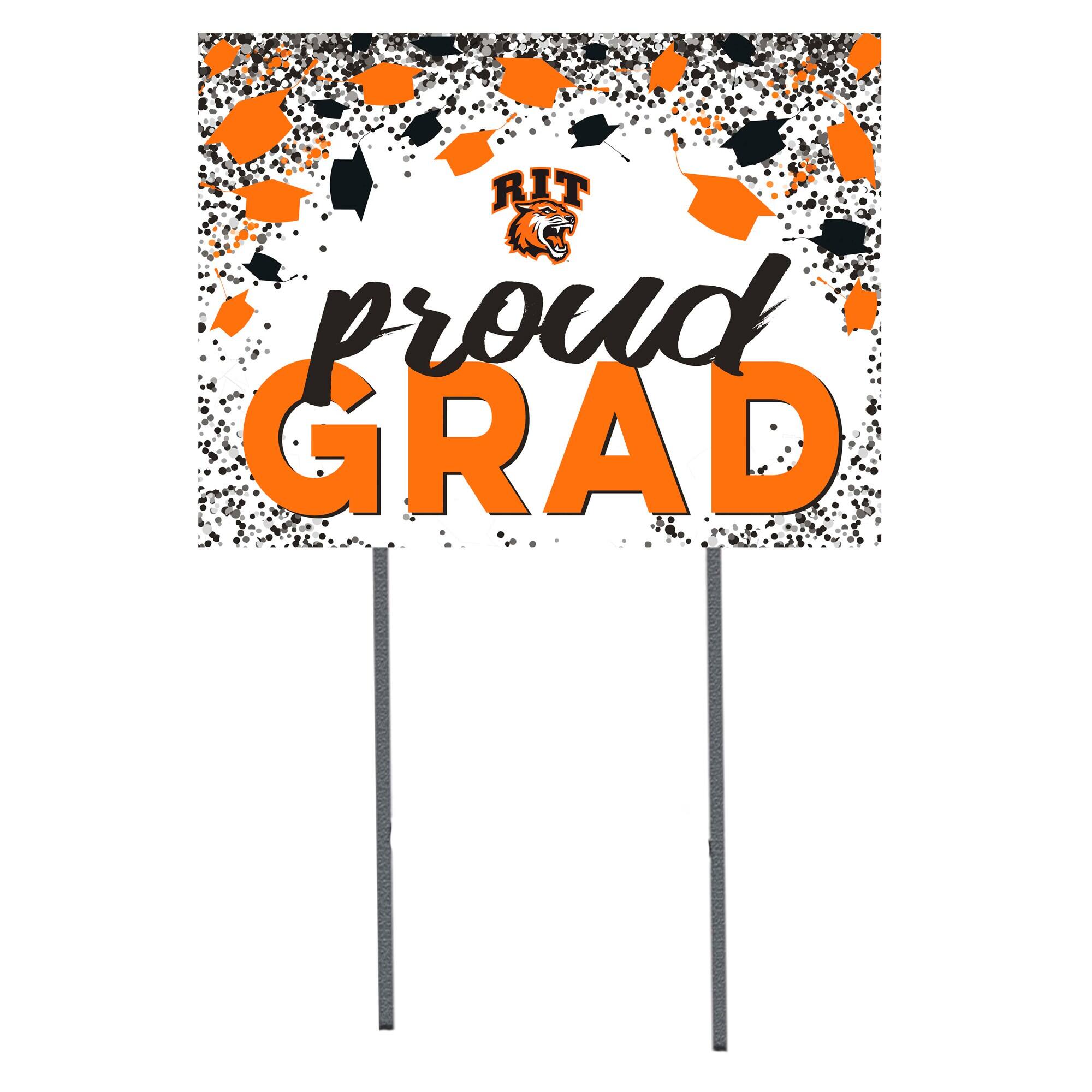 Rochester Institute of Technology Tigers 18" x 24" Proud Grad Yard Sign
