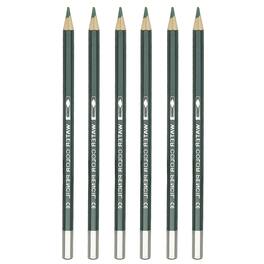Unique Bargains - Watercolor Pencil, 6Pcs Water Soluble Pencils for Blending, Coloring, Sketch Drawing, Painting - Dark Green