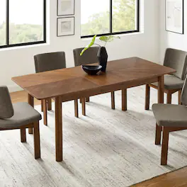 Alba Extendable Dining Table by Modway - Walnut