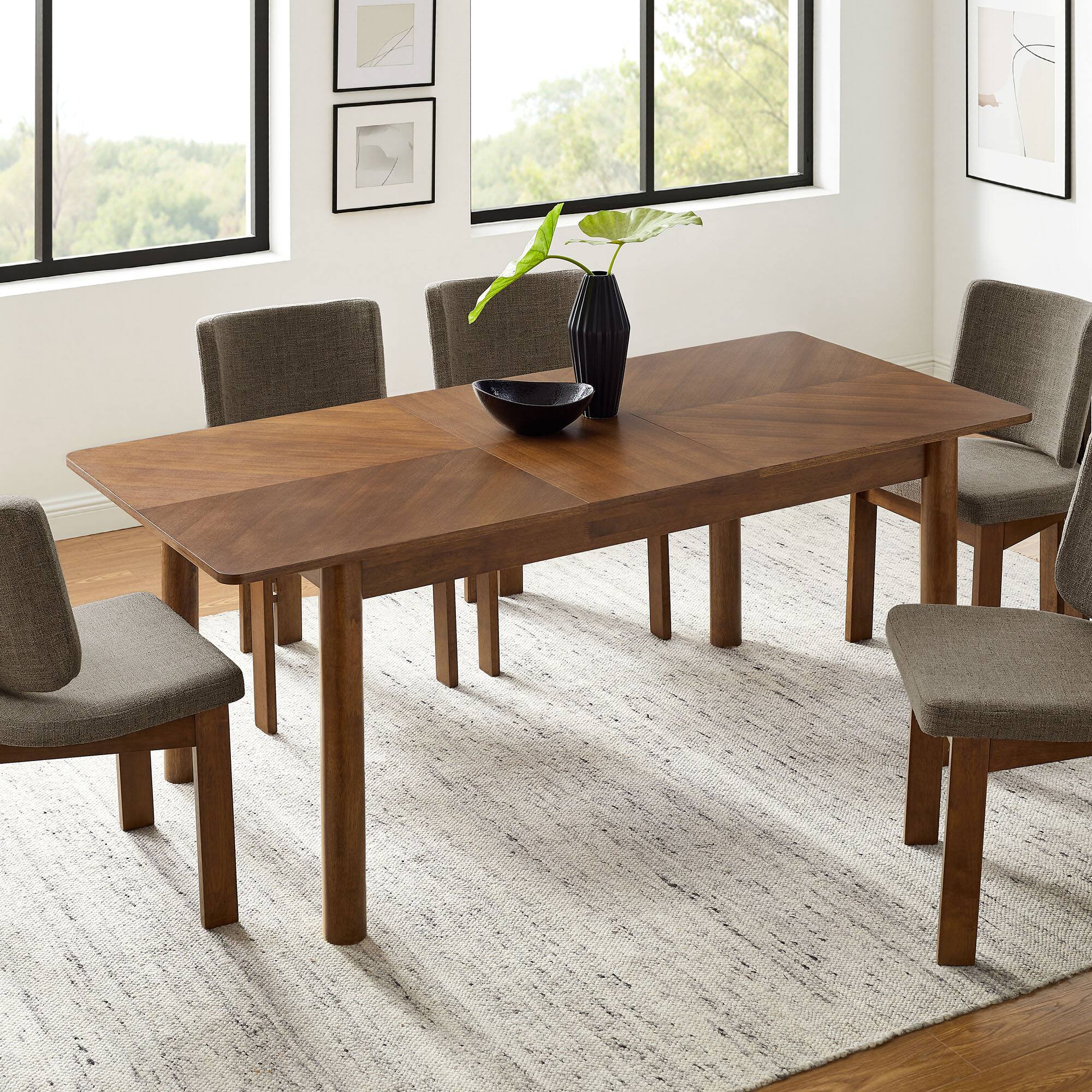 Front. Modway - Alba Extendable Dining Table by Modway - Walnut.