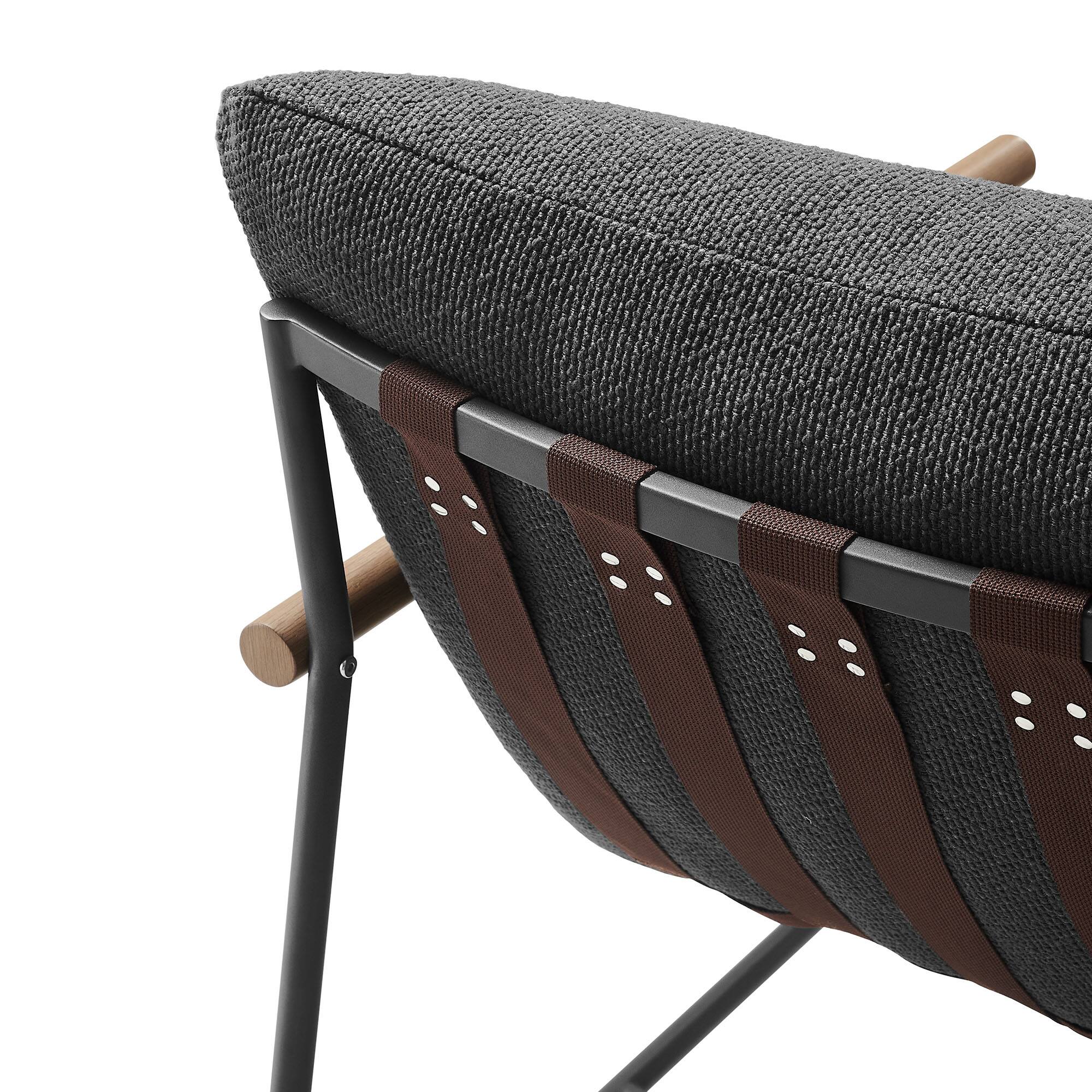 Alt View 5. Modway - Raya Outdoor Patio Boucle Lounge Chair and Ottoman by Modway - Charcoal.