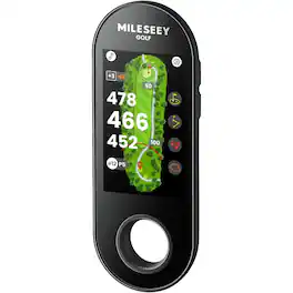 Mileseey - GeneSonic Go Golf GPS Handheld Rangefinder with 43,000 Golf Courses | 3" Full-Color Touchscreen Display & Magnet Mount - Black